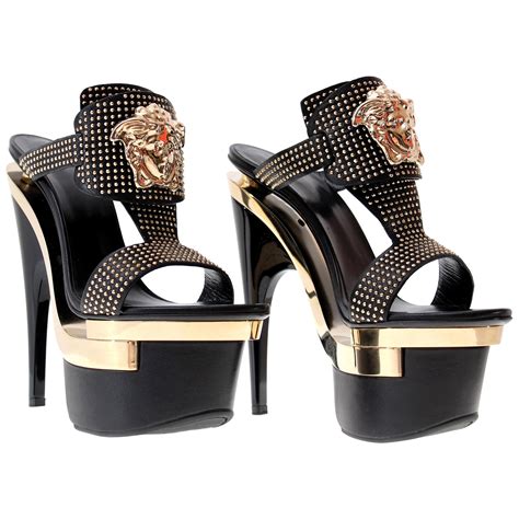 versace studded heels